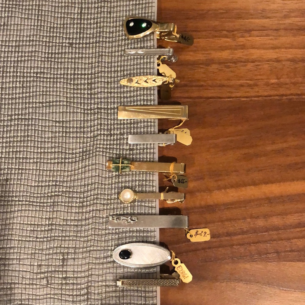 Tie Bars 10 MARKED SWANK,DANTE,FOSTER,LEMMONS+